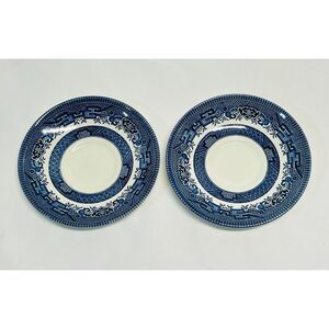 Vintage Churchill Staffordshire England 5 1/2" Teacup Saucer Pair